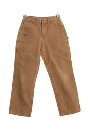 【お得なクーポン配布中!】 US企画 カーハート ウォッシュド ダック ペインター パンツ メンズ 29 30 / ワーク ストレート ヘビーウェイト ボトムス ブラウン シンプル