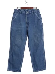 【お得なクーポン配布中!】 US企画 カーハート デニム ペインター パンツ メンズ 35 30 古着 ワーク ストレート ジーパン ジーンズ ボトムス ワンポイント ダンガリー