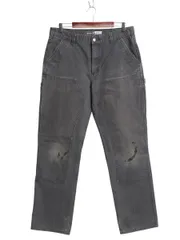 【お得なクーポン配布中!】 雰囲気系 US企画 カーハート ダブルニー ブラウン ダック ペインター パンツ メンズ 36 34 / ワーク ストレート ヘビーウェイト ストレッチ