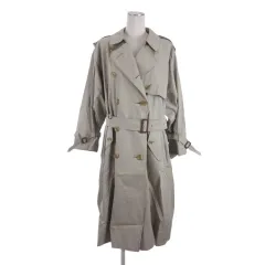 バーバリーズ Burberrys トレンチコート ロング 英国製 コットン 裏地ノバチェック ベージュ ■TC