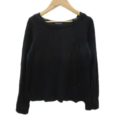 ブルーレーベルクレストブリッジ BLUE LABEL CRESTBRIDGE Tシャツ カットソー 長袖 38 M 黒 ブラック ロゴ刺繍 /SM14 ■GY61