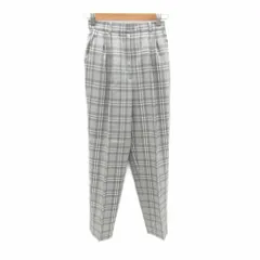 ダックス DAKS ゴルフウエア スラックスパンツ テーパードパンツ ロング丈 チェック柄 M グレー /SY12 ■GY61