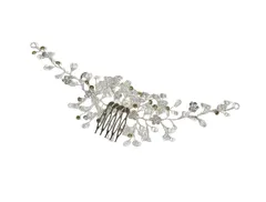 花嫁 ヘアアクセサリー ヘッドドレス パール 小花 リーフ カチューシャ 結婚式 二次会 発表会 入学式 フラワー ビジュー 髪飾り ヘッド ドレス パーティ クリスタル レディース 手作り 披露宴 ブライダル ウェディング 花かんむり 花冠 リボン [付き]