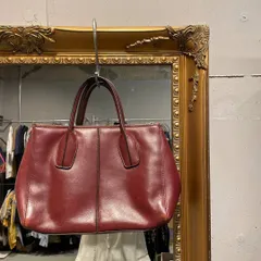 【東あずま店　併売品】　トッズ　Tod`s　バッグ　BAG　レザー　本革　赤　ボルドー　RED　ハンド　トート　A4　お呼ばれ　デート　オフィスカジュアル　食事会