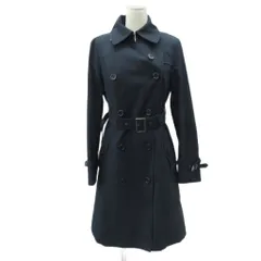 洋服の青山 n line precious トレンチコート ロング丈 11 紺 ネイビー ライナー付き /SM12 ■GY58