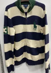 レディース S M オススメ / 唯一実物 ポロ ラルフローレン ビックポニー チーフキーフ ニット ジップアップ