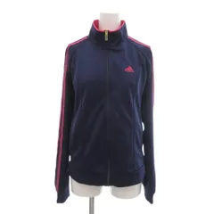 アディダス adidas 美品 トラックジャケット ジャージ スポーツウェア  M 紺 ネイビー スタンドカラー 長袖 /NL ■GY60