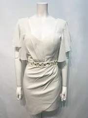 2225 DAZZY デイジー　キャバクラ　ドレス　シフォン　ミニ　タイト　伸縮性　ビジュー　キラキラ　キャバドレス　M