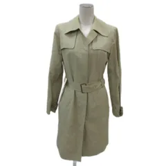 バーバリーズブルーレーベル Burberry's BLUE LABEL トレンチコート スプリングコート 38 ライトベージュ ベルト付き ロング丈 FN551-210 /YS17 ■GY61