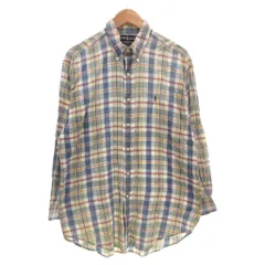 ラルフローレン RALPH LAUREN ボタンダウンシャツ BD L 長袖 チェック柄 総柄 マルチカラー /AE ■GY53