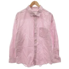 バナナリパブリック BANANA REPUBLIC シャツ 長袖 XL ピンク ストライプ柄 /FF ■GY53