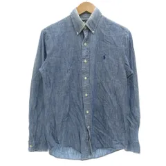 ラルフローレン RALPH LAUREN デニムボタンダウンシャツ 長袖 カジュアル S インディゴブルー /GV ■GY58