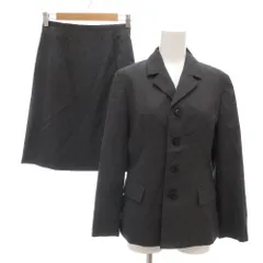 イネド INED スーツ セットアップ テーラードジャケット スカート 4B 総裏地 ノーベント 2 グレー /GV ■GY60
