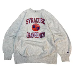 USA製 80s Champion REVERSE WEAVE Sweat SYRACUSE ORANGEMEN XXL グレー チャンピオン リバースウィーブ ラバープリント スウェット 古着
