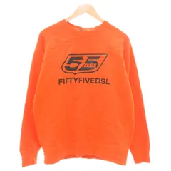 ディーゼル DIESEL スウェットシャツ M オレンジ 長袖 ラウンドネック ロゴプリント /YJ ■GY61