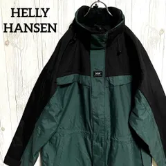 HELLY HANSEN ヘリーハンセン ナイロンジャケット メンズL グリーン 緑 ブルゾン アウトドア 防風 軽量 フード付 アウター 古着 カジュアル スポーツウェア マリンブランド 通勤 通学 キャンプ 釣り 登山 　アメカジ　25-10-105
