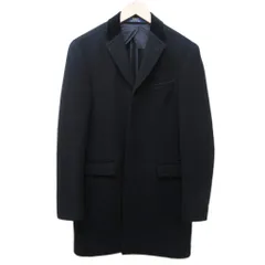 ポロ ラルフローレン POLO RALPH LAUREN チェスターコート メルトンジャケット ウール 切替 衿ベロア ロング S 黒 ブラック 0108