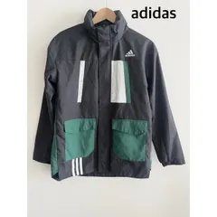 adidas　アディダス　キッズ　ジャケット　160cm   ブラック　ロゴ　羽織り　スポーツ　送料込み  3407847