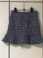 ツイードミニスカート ブラック&ホワイト