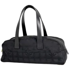 シャネル CHANEL ニュートラベルライン ハンドバッグ ミニボストン ココマーク ハンドバッグ ナイロンジャガード ブラック A15828 レディース 【中古】