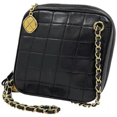 シャネル CHANEL ココマーク フリンジ チェーン ショルダーバッグ タッセル マトラッセ ショルダーバッグ レザー ブラック レディース 【中古】