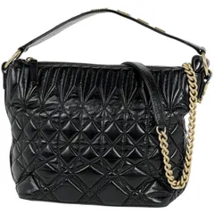 シャネル CHANEL ロゴ チェーン ショルダーバッグ 2WAY ハンドバッグ ショルダーバッグ レザー ブラック レディース 【中古】