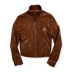 羊革 URBAN RESEARCH DOORS アーバンリサーチドアーズ ラムレザー 本革 ジャケット サイズ 38 /ブラウン系 ライダース レディース