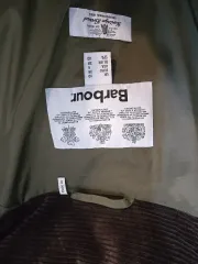 BARBOUR quilting Long Jacket UK10 カーキ色