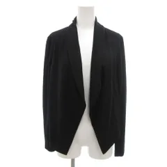 セオリー Theory ジャケット ウール 0 黒 ブラック ボタンレス 異素材 ショールカラー /NL ■GY60