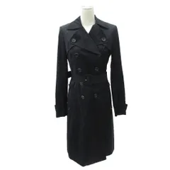 セオリー Theory トレンチコート ロング丈 38 M ライナー付き 黒 ブラック /SM15 ■GY61