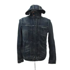 ディーゼル DIESEL デニムジャケット ジージャン Gジャン ミドル丈 フード付き M 青 ブルー /SM32 ■GY61