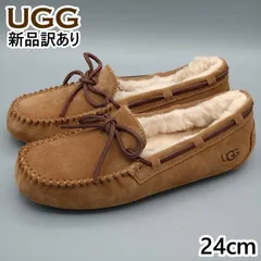 【新品】UGG モカシンスリッポン ムートンシューズ チェスナット USA7/JP24cm ダコタ レディース/女性用 1107949 アグ (ug249)