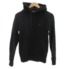 ポロ ラルフローレン POLO RALPH LAUREN パーカー フーディー S 黒 ブラック ロゴ刺繍 長袖 プルオーバー /KR ■GY61