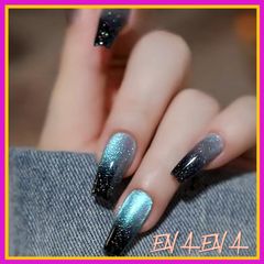 네일 팁 붙이 손톱 네일 프레스 세련된 블랙 쇼트 간단 오프 네일 지뢰계 한국 양산형 코스프레 네일 네일 아트 근사한 계 반복 네일 반짝이 24장입 세련된 인기 여성 선물 셀프 네일 양면 테이프 48개 첨부 고양이