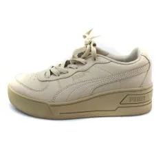 プーマ PUMA スカイ ウェッジ SKYE WEDGE スニーカー 厚底 レースアップ レザー 23cm ベージュ 380750 /SM8 ■GY53