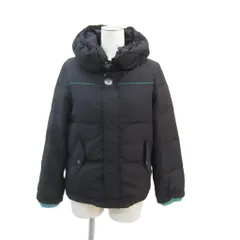 チチカカ titicaca ダウンジャケット ミドル丈 S 黒 ブラック ジップアップ /SY8 ■GY58