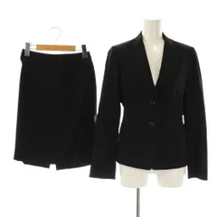 コムサデモード COMME CA DU MODE セットアップ テーラードジャケット タイトスカート 7 ブラック /HK ■GY57