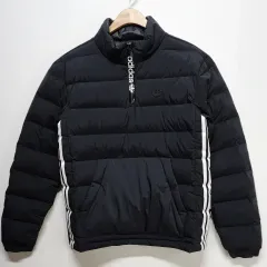 アディダス ADIDAS ライトウェイト パデッド アノラック ジャケット ブラックS