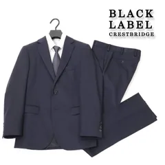 訳有 ◆ブラックレーベル クレストブリッジ BLACK LABEL CRESTBRIDGE ネイビーソリッドスーツ ビジネス スーツ 総裏 A5 相当 # 927