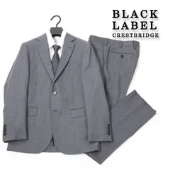 訳有 ◇ブラックレーベル クレストブリッジ BLACK LABEL CRESTBRIDGE グレーシャークスキンスーツ ビジネス スーツ 背抜き A5相当 # 491のサムネイル