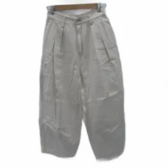 ニコアンド Niko and.. デニムタックパンツ ジーンズ ワイドパンツ 七分丈 L アイボリー /SM17 ■GY58