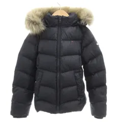トミーヒルフィガー TOMMY HILFIGER ダウンジャケット 128 紺 ネイビー フード付き ファー付き 長袖 /HW ■GY61