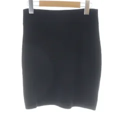 セオリー Theory タイトスカート ニット ひざ丈 S 黒 ブラック 無地 /KW ■GY60