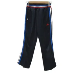アディダス adidas スポーツウェア ジャージ パンツ M 紺 ネイビー サイドライン ロング丈 /YS40 ■GY59