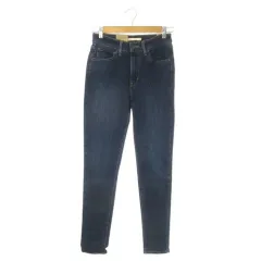 リーバイス Levi's 721 HIGH RISE SKINNY ジーンズ W27 青 ブルー インディゴ 無地 長ズボン スキニー /AO24 ■GY61