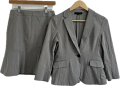  【美品】UNTITLEDアンタイトル　セットアップ　スカートスーツ　グレー　レディース　3サイズ2サイズ【Z1757】