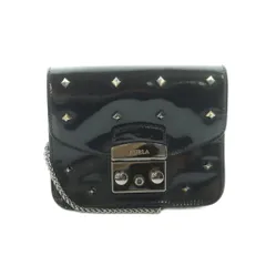 フルラ FURLA メトロポリス チェーンショルダーバッグ ミニ スタッズ 黒 ブラック /MI ■GY49