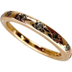 7号 【agete/アガット】ダイヤモンド 0.11ct リング・指輪 K18PGピンクゴールド 18金  3.4g レディース 【中古】【真子質店】【NN】【ex】