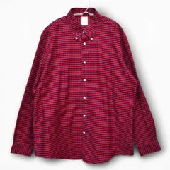 BROOKS BROTHERS ブルックスブラザーズ ボタンダウンシャツ チェック REGENT ノンアイロンストレッチ サイズXL レッド メンズ