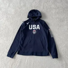 M NIKE USA 韓国国家代表 フードTシャツ ネイビー 95